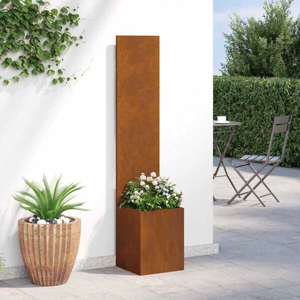 vidaXL Schermo per privacy in giardino Traforo Ruggine 32 x 150 cm