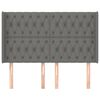 vidaXL Testiera ad Orecchio GrigioScuro 163x16x118/128cm inTessuto