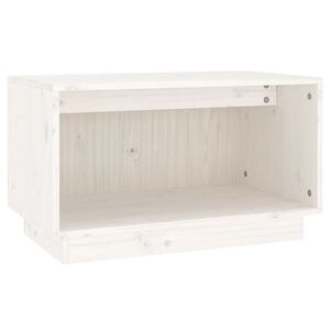 vidaXL Mobile Porta TV Bianco 60x35x35 cm in Legno Massello di Pino
