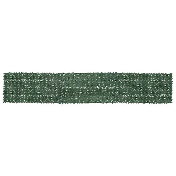 vidaXL Paravento da Balcone con Foglie Verde Scuro 600x100 cm