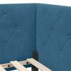 vidaXL Cornice del letto ad angolo Blu 100 x 200 cm Velluto