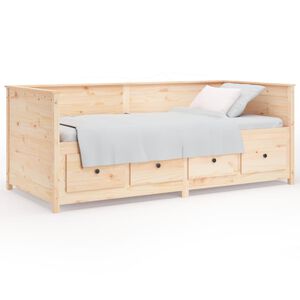 vidaXL Dormeuse senza Materasso 90x190 cm in Legno Massello di Pino