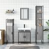 vidaXL Set Mobili da Bagno 4 pz Grigio Sonoma in Legno Multistrato