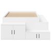 vidaXL Struttura letto con contenitore Bianco 244 x 127 x 53.5 cm