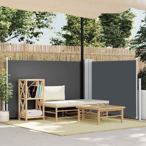 vidaXL Tenda da Sole Laterale Retrattile Antracite 120x600 cm