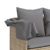 vidaXL Lettino Prendisole con Cuscini Beige in Polyrattan