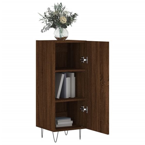 vidaXL Credenza Rovere Marrone 34,5x34x90 cm in Legno Multistrato