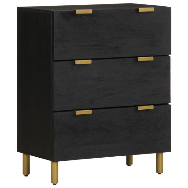 vidaXL Credenza Nera 60x33x75 cm in Legno Multistrato