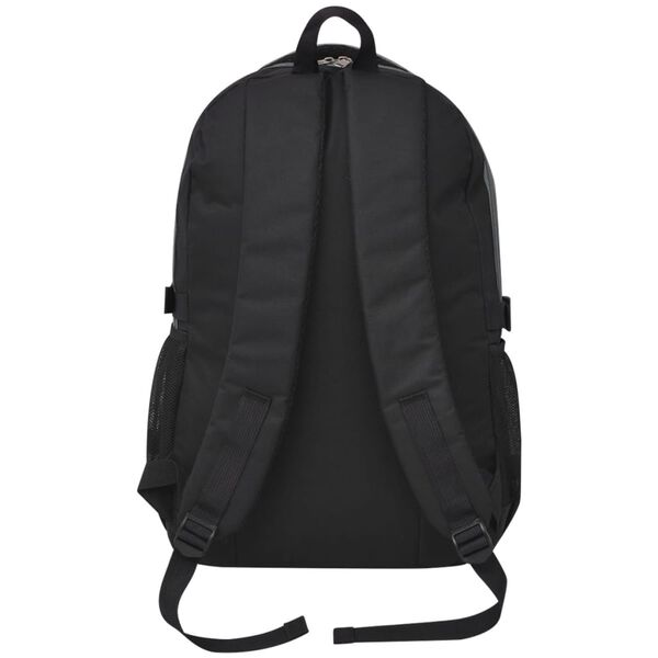 vidaXL Zaino da Scuola 40 L Nero e Grigio