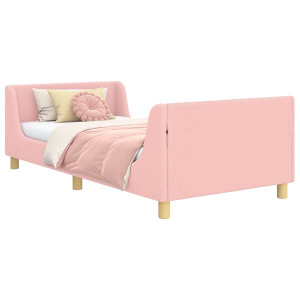 vidaXL Struttura letto bambini con testata Rosa 80 x 200 cm