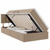 vidaXL Letto con contenitore e LED con led Cappuccino 90 x 190 cm