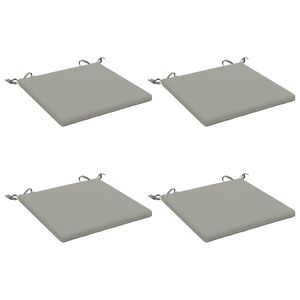 vidaXL Cuscini per Sedia in 4 Pezzi SOEST 4 pz 100% Poliestere Grigio