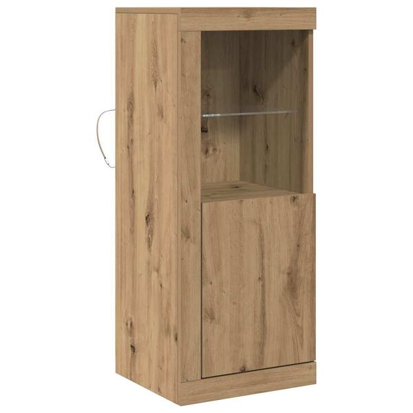 vidaXL Madia LED Marrone 41 x 37 x 100 cm Legno multistrato