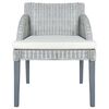 vidaXL Sedia da Pranzo con Cuscino Grigio in Rattan Naturale