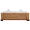 vidaXL Set di Divani 2 pz con Cuscini in Rattan Naturale Marrone