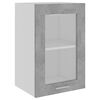 vidaXL Mobile Pensile con Vetro &ldquo;Lyon&rdquo; Grigio Cemento 40x31x60 cm