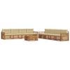 vidaXL Set di divani da esterno 9 pz Naturale e Beige
