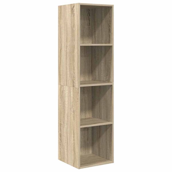 vidaXL Mobile TV Parete Rovere Sonoma 37x37x142,5cm Legno Multistrato