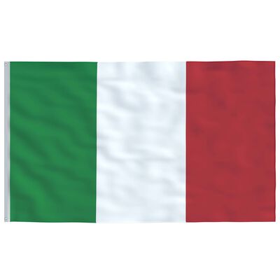 vidaXL Asta e Bandiera Italia 6,23 m Alluminio