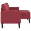 vidaXL Divano 2 Posti con Chaise a L Rosso Vino 125 cm in Similpelle