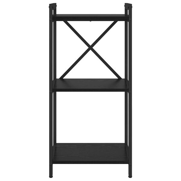 vidaXL Libreria Rovere Nero 40 x 30 x 85 cm Legno multistrato