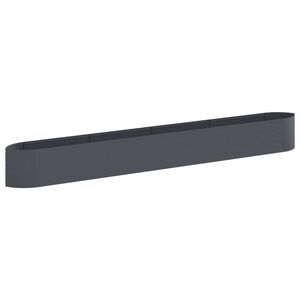 vidaXL Letto rialzato da giardino Antracite 380 x 40 x 40 cm Acciaio
