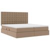 vidaXL Letto con contenitore e materasso Cappuccino 200 x 200 cm