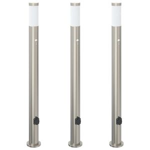vidaXL Lampioni a dissuasore con sensore e presa 3 pz 110 cm IP44