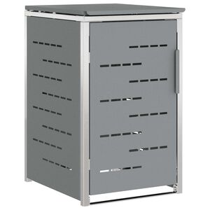 vidaXL Stoccaggio contenitore a ruote per 1 contenitore 240L Grigio