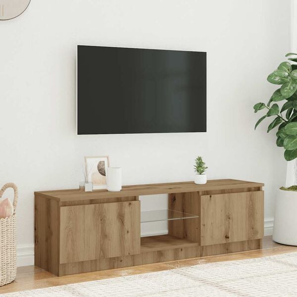 vidaXL Mobile Porta TV con LED Artigianale 120x30x36 cm Multistrato