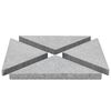 vidaXL Piastre per Parasole 4 pz in Granito Triangolare 60 kg Grigio