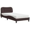 vidaXL Letto con Materasso Hvar Marrone Scuro 80x200 cm in Tessuto