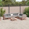 vidaXL Set Divani Giardino 7 pz Cuscini Legno Massello Abete Douglas