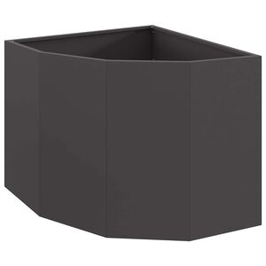 vidaXL Vaso d'angolo Nero 60 x 60 x 50 cm Acciaio