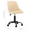 vidaXL Sedie da Pranzo Girevoli 2 pz Crema in Velluto