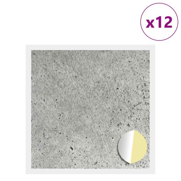 vidaXL Copertura Vite Adesiva 12 pcs Grigio cemento &Oslash; 20 x 0,5 mm