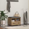 vidaXL Panca per ingresso Rovere artigianale 60 x 38 x 46 cm