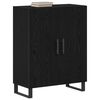 vidaXL Credenza Rovere Nero 69,5 x 34 x 90 cm Legno multistrato