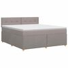 vidaXL Letto box spring con materasso Tortora 140 x 200 cm Tessuto