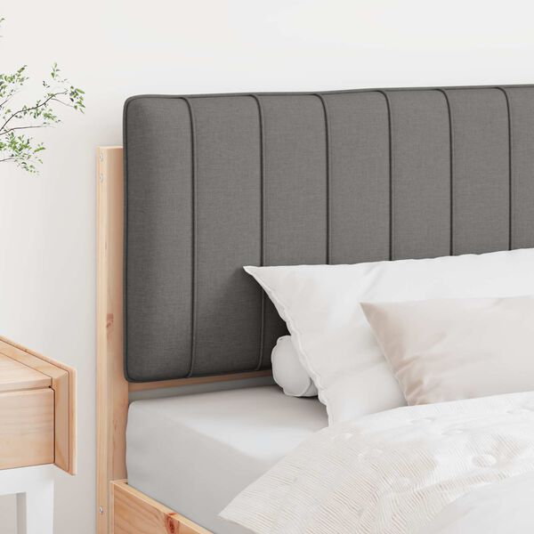 vidaXL Testiera imbottita Marrone e Grigio Chiaro 100 cm Pino massello