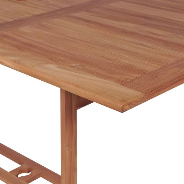 vidaXL Tavolo da Giardino 180x90x75 cm in Massello di Teak