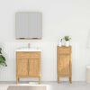 vidaXL Set di mobili per il bagno con porta FLORO 2 pcs Marrone cerato