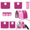 vidaXL Struttura del letto loft per bambini Bianco e Rosa Metallo