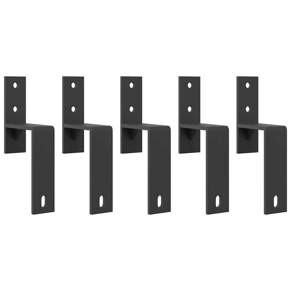 vidaXL Kit di Binari per Porte Scorrevoli 200 cm Acciaio Nero