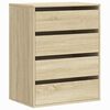 vidaXL Cassettiera Angolare Rovere Sonoma 60x41x76cm Legno Multistrato