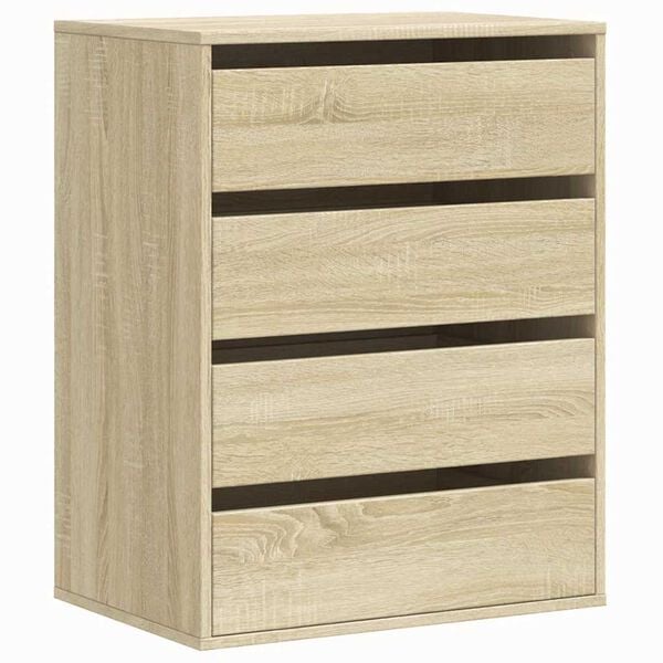 vidaXL Cassettiera Angolare Rovere Sonoma 60x41x76cm Legno Multistrato