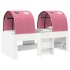 vidaXL Letto con Tunnel 3 pz Bianco e Rosa Legno ingegnerizzato