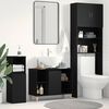 vidaXL Mobiletto per Lavabo Rovere Nero 80x33x60 cm in Legno Massello