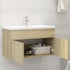 vidaXL Mobile Sottolavabo Rovere Sonoma 80x38,5x46cm Legno Multistrato