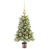 vidaXL Albero di Natale con 150 LED con supporto Verde 65 cm PE